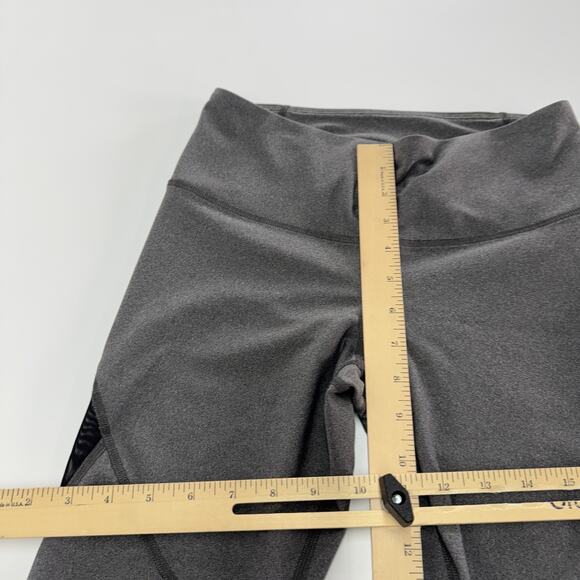 Under Armour Leggings Womens Medium Gray Black HeatGear Compression Mesh Panels - Picture 5 of 7